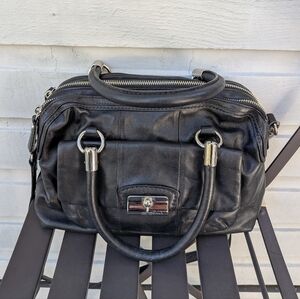 Vintage Coach Black Leather Kristin Satchel